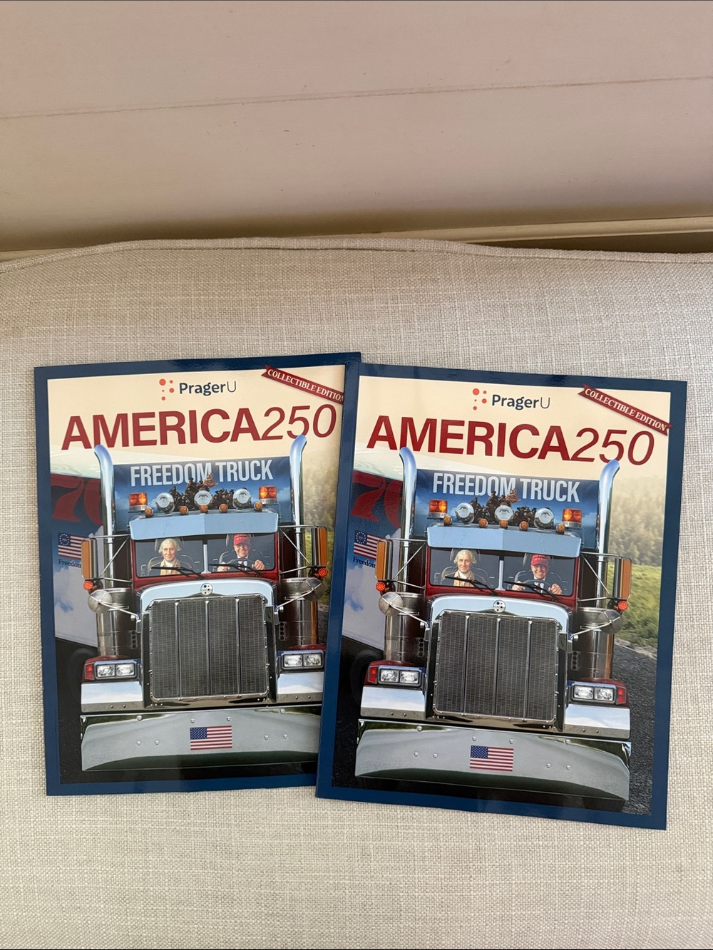 PragerU AMERICA250 Freedom Truck Booklet - Blue & Red Cover (Pair)